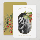 Prettig Kerstfeest Custom Foto Familie Kerstkaart (Voorkant / Achterkant)