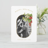 Prettig Kerstfeest Custom Foto Familie Kerstkaart (Staand voorkant)