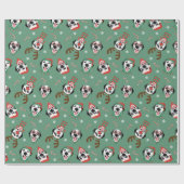 Prettig kerstfeest Dalmatische honden Cadeaupapier (Vlak)
