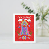 Prettig Kerstfeest, Dame van Guadalupe Briefkaart (Staand voorkant)
