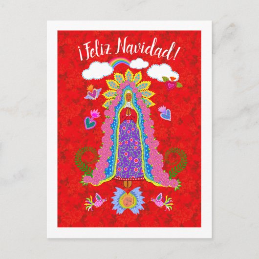 Prettig Kerstfeest, Dame van Guadalupe Briefkaart (Voorkant)