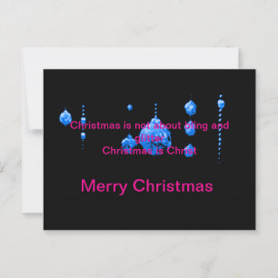 Prettig Kerstfeest Dansende Ballen Blauw jGibney Z Briefkaart