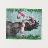 Prettig kerstfeest Dinosaurus Wandkleed (Voorkant (horizontaal))