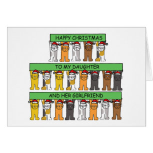 Prettig kerstfeest dochter en haar vriendin