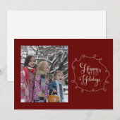 Prettig kerstfeest Doe-het-zelf fotolijst Feestdagenkaart (Voorkant / Achterkant)