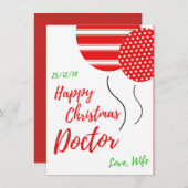 Prettig kerstfeest dokter feestdagenkaart (Voorkant / Achterkant)