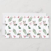 Prettig kerstfeest Drie afbeeldingen platte kerstk Feestdagenkaart (Achterkant)