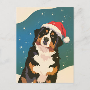 Prettig kerstfeest Een Duitse herdershond in kerst Briefkaart