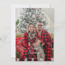 Prettig kerstfeest eenvoudige één foto familie Vak