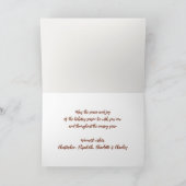 Prettig kerstfeest Elegante bomen Sneeuw Kerst- op Feestdagen Kaart (Binnen)