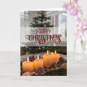 Prettig kerstfeest elegante kerstboom krans kaart