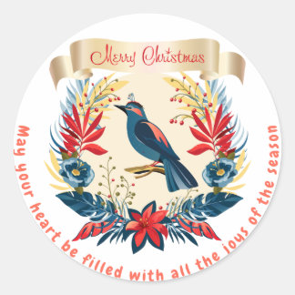 Prettig kerstfeest en een gelukkig nieuwjaar! 20XX Ronde Sticker