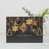 Prettig kerstfeest en een gelukkig nieuwjaar feestdagenkaart (Staand voorkant)