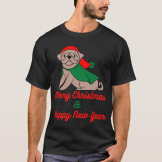 Prettig kerstfeest en gelukkig nieuwjaar Bulldog I T-shirt