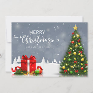 Prettig kerstfeest en gelukkig nieuwjaar feestdagenkaart