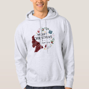 Prettig kerstfeest en gelukkig nieuwjaar trui met hoodie
