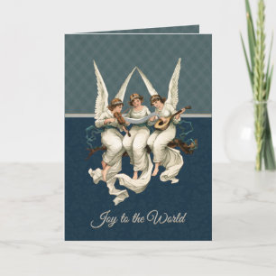 Prettig kerstfeest Engel Blauw Turquoise Vakantie Feestdagen Kaart