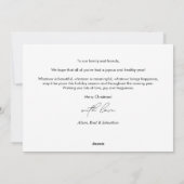 Prettig Kerstfeest, Familie Foto, Modern Schrift Feestdagenkaart (Achterkant)