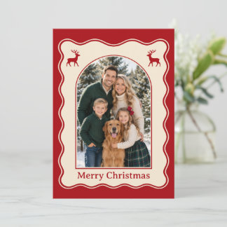 Prettig kerstfeest familie foto vakantiekaart feestdagenkaart