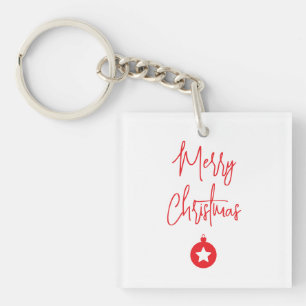 Prettig kerstfeest Familie Nieuwjaarsbericht Sleutelhanger