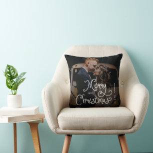 Prettig kerstfeest Fantasievol Schrift Aangepaste Kussen