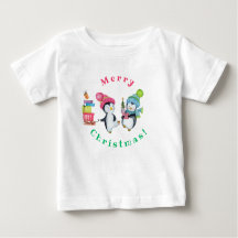 Prettig kerstfeest Fantasievolle pinguïns brengen 