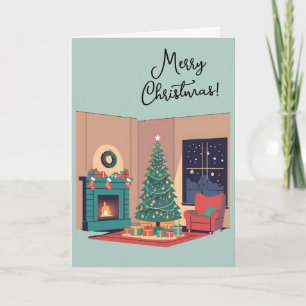 Prettig kerstfeest feestdagen kaart