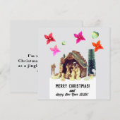 Prettig kerstfeest! feestdagenkaart (Voorkant / Achterkant)