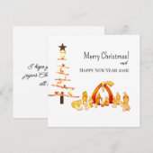 Prettig kerstfeest! feestdagenkaart (Voorkant / Achterkant)