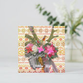 Prettig kerstfeest! feestdagenkaart (Staand voorkant)