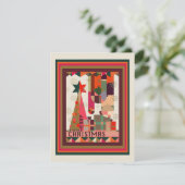 Prettig kerstfeest feestdagenkaart (Staand voorkant)