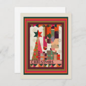 Prettig kerstfeest feestdagenkaart (Voorkant / Achterkant)