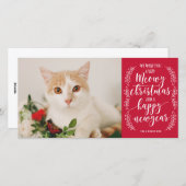 Prettig kerstfeest feestdagenkaart (Voorkant / Achterkant)