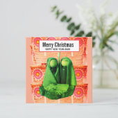 Prettig kerstfeest! feestdagenkaart (Staand voorkant)