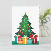 Prettig kerstfeest feestdagenkaart (Staand voorkant)