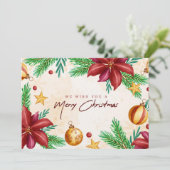 Prettig Kerstfeest Feestdagenkaart (Staand voorkant)