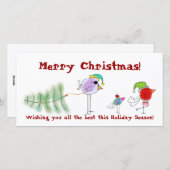 Prettig kerstfeest feestdagenkaart (Voorkant / Achterkant)