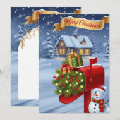 Prettig Kerstfeest  Feestdagenkaart (Voorkant / Achterkant)