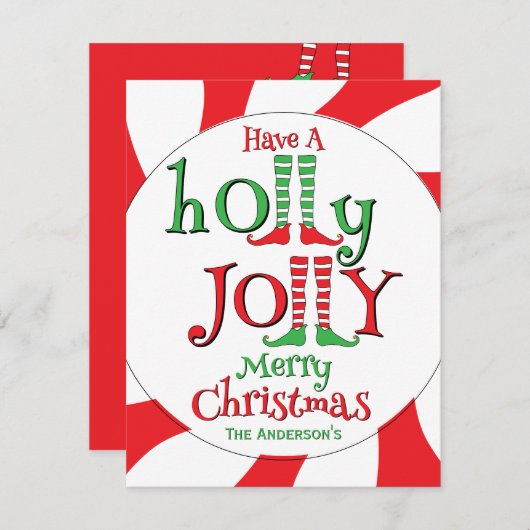 Prettig kerstfeest! feestdagenkaart (Voorkant / Achterkant)