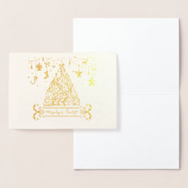 Prettig kerstfeest folie kaarten