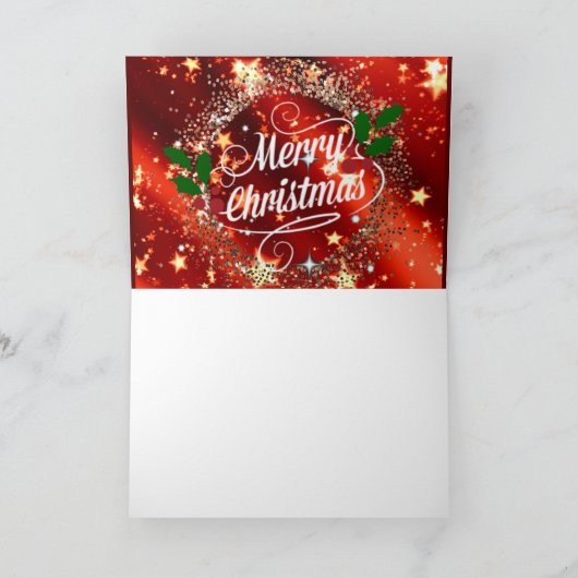 Prettig kerstfeest fonkel en schitter kaart (Binnen)