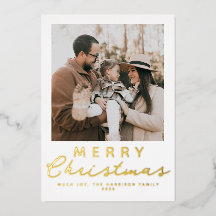 Prettig kerstfeest Foto Elegante Moderne Folie