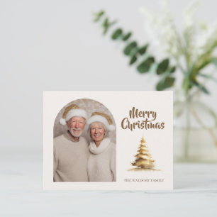 Prettig kerstfeest foto familie Douane vakantie Briefkaart
