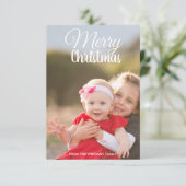 Prettig kerstfeest foto kaart (Staand voorkant)