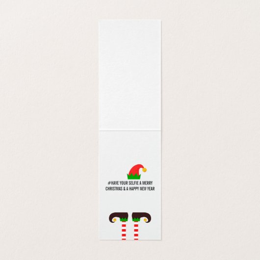 Prettig kerstfeest foto met jouw selfie kaart (Binnenkant ongevouwen)