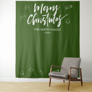 Prettig kerstfeest Fotohokje achtergrond Wandkleed