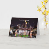 Prettig kerstfeest, Frankfurt, Duitsland Kaart (Gele Bloem)