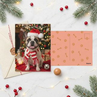 Prettig Kerstfeest Frans Kerstmannetje Briefkaart