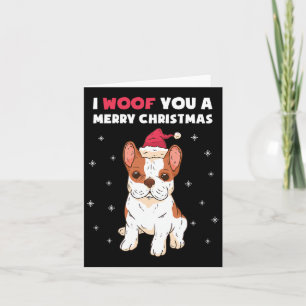 Prettig kerstfeest Franse Bulldog Hond Liefde Kaart