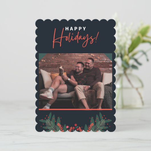 Prettig kerstfeest Gelukkig feest Wenskaart Feestdagenkaart (Staand voorkant)